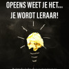 Omslag Opeens weet je het...je wordt leraar!